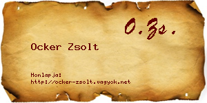 Ocker Zsolt névjegykártya